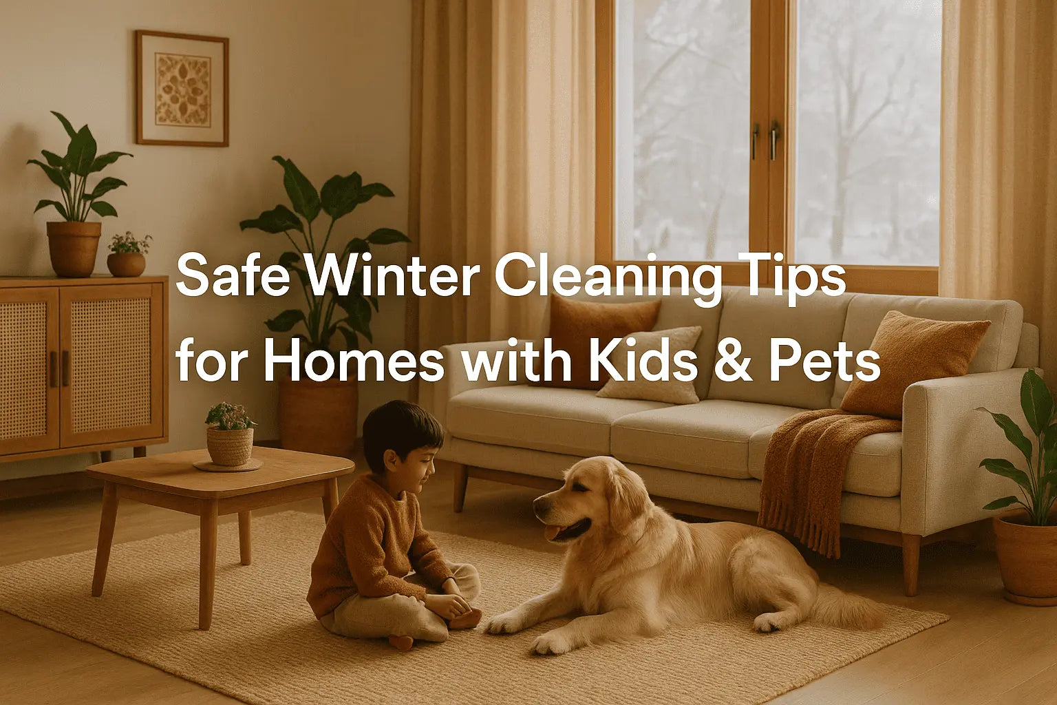 Safe Winter Cleaning Tips for Homes with Kids & Pets