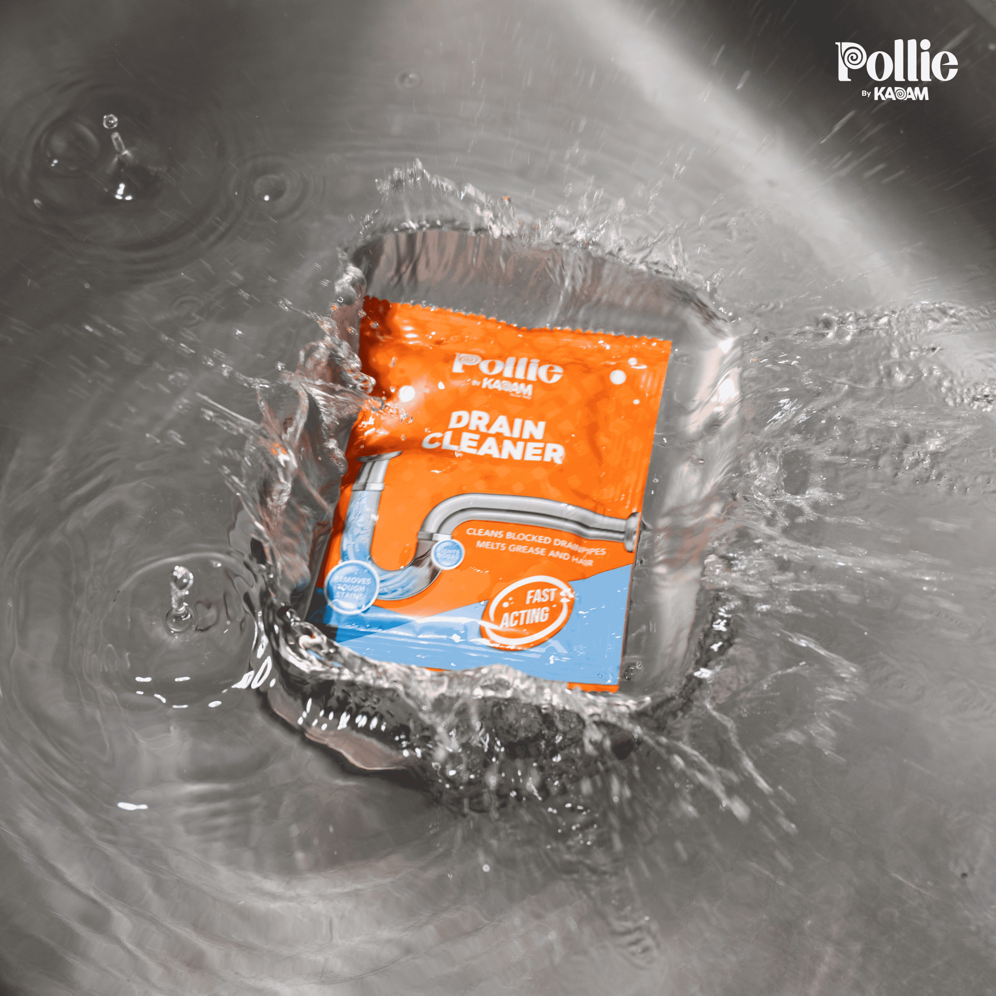 Drain cleaner with eco-friendly, non-toxic formula safe for daily use