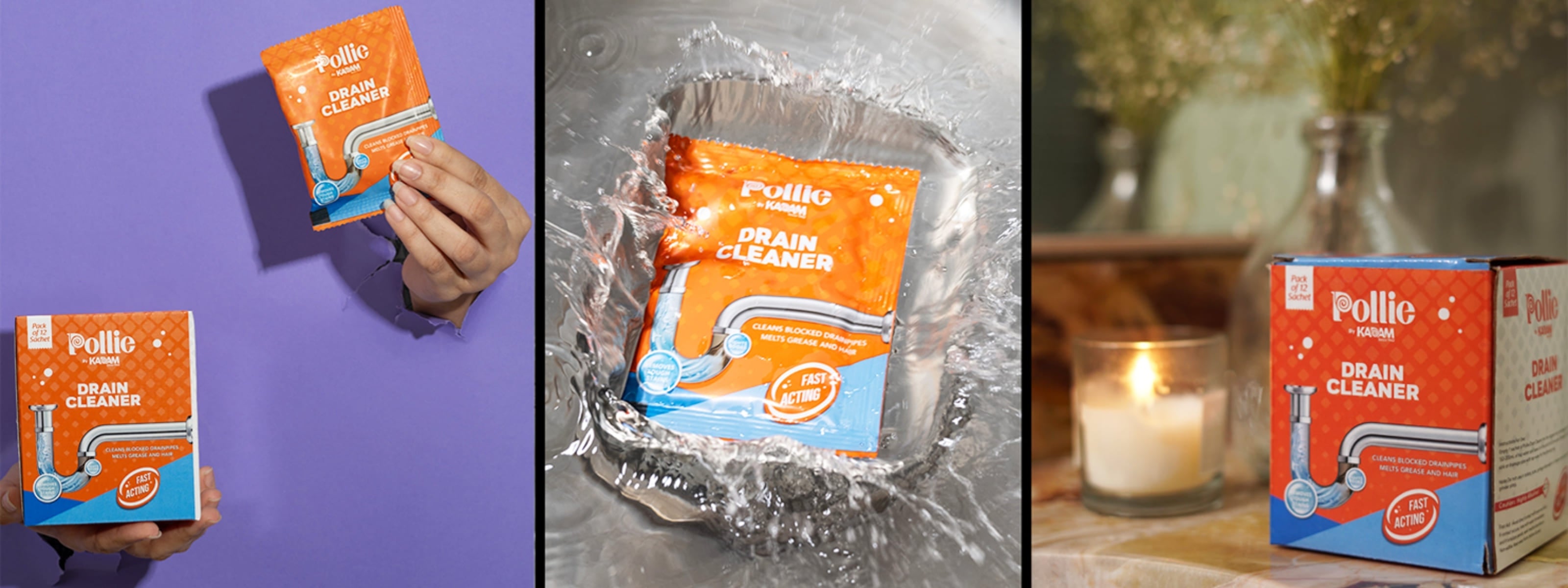 Pollie Drain Cleaner Box Banner image