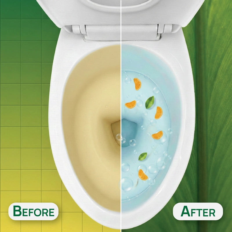 Pollie Toilet Cleaner 500ml bottle with citrus tangerine fragrance, organic acid-based toilet cleaning solution safe on tiles and ceramic surfaces