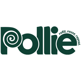 Pollie by Kadam logo with tagline “Refill. Reuse. Repeat.” representing eco-friendly home cleaning solutions made in India.